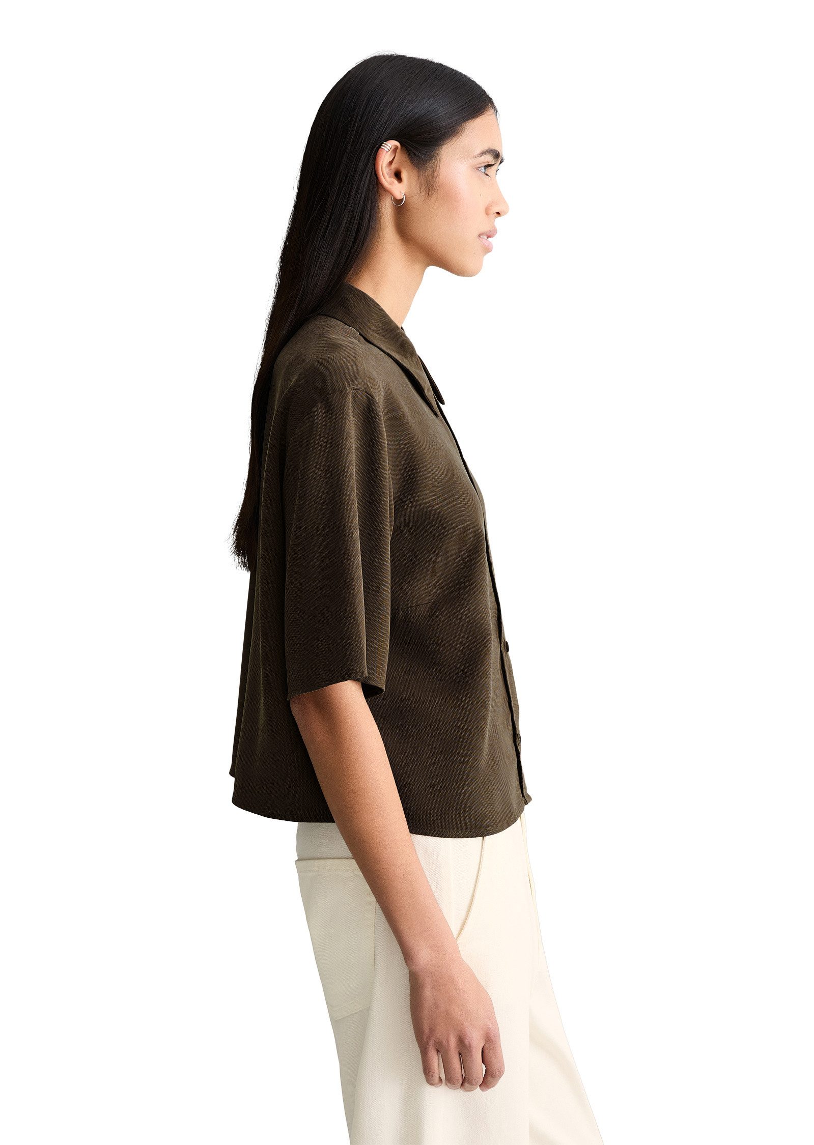 Marc O'Polo DENIM Kurzarmbluse aus TENCEL™ Lyocell
