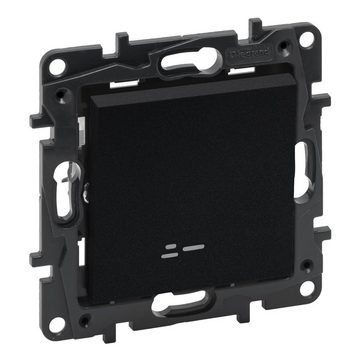 legrand® Schalter Ein- / Ausschalter beleuchtet 10 AX schwarz Niloe Step (1-St)