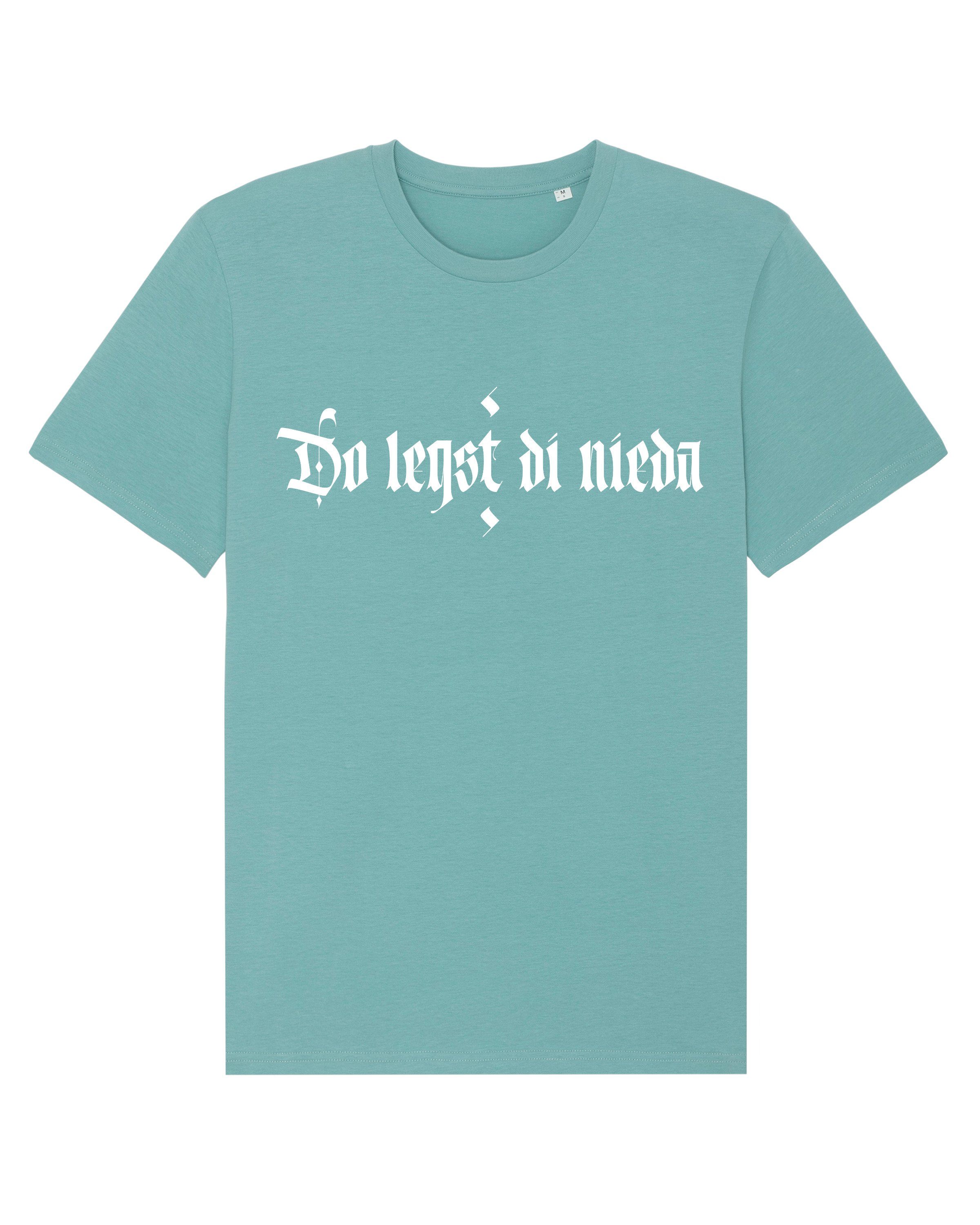 wat? Apparel Print-Shirt Do legst di nieda (1-tlg) Teal Monstera