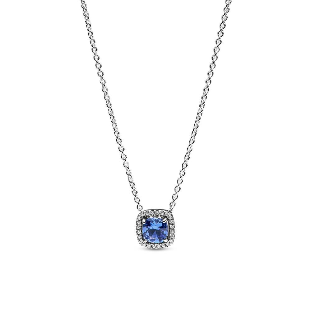 Kette mit Anhänger Halo-Kette für Damen aus Sterlingsilber mit Zirkonia von PANDORA