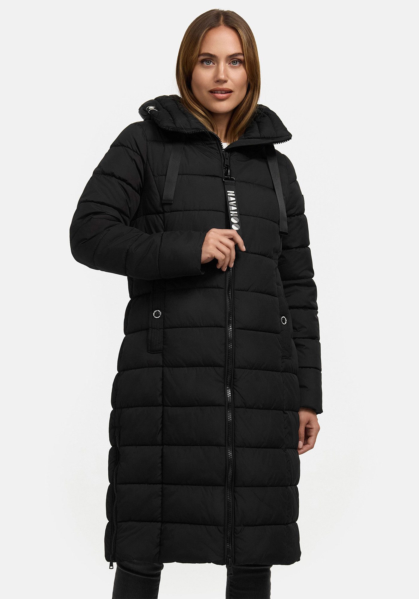 Navahoo Winterjacke Mondmaedchen Extra langer Schnitt mit seitlichen Schlitzen