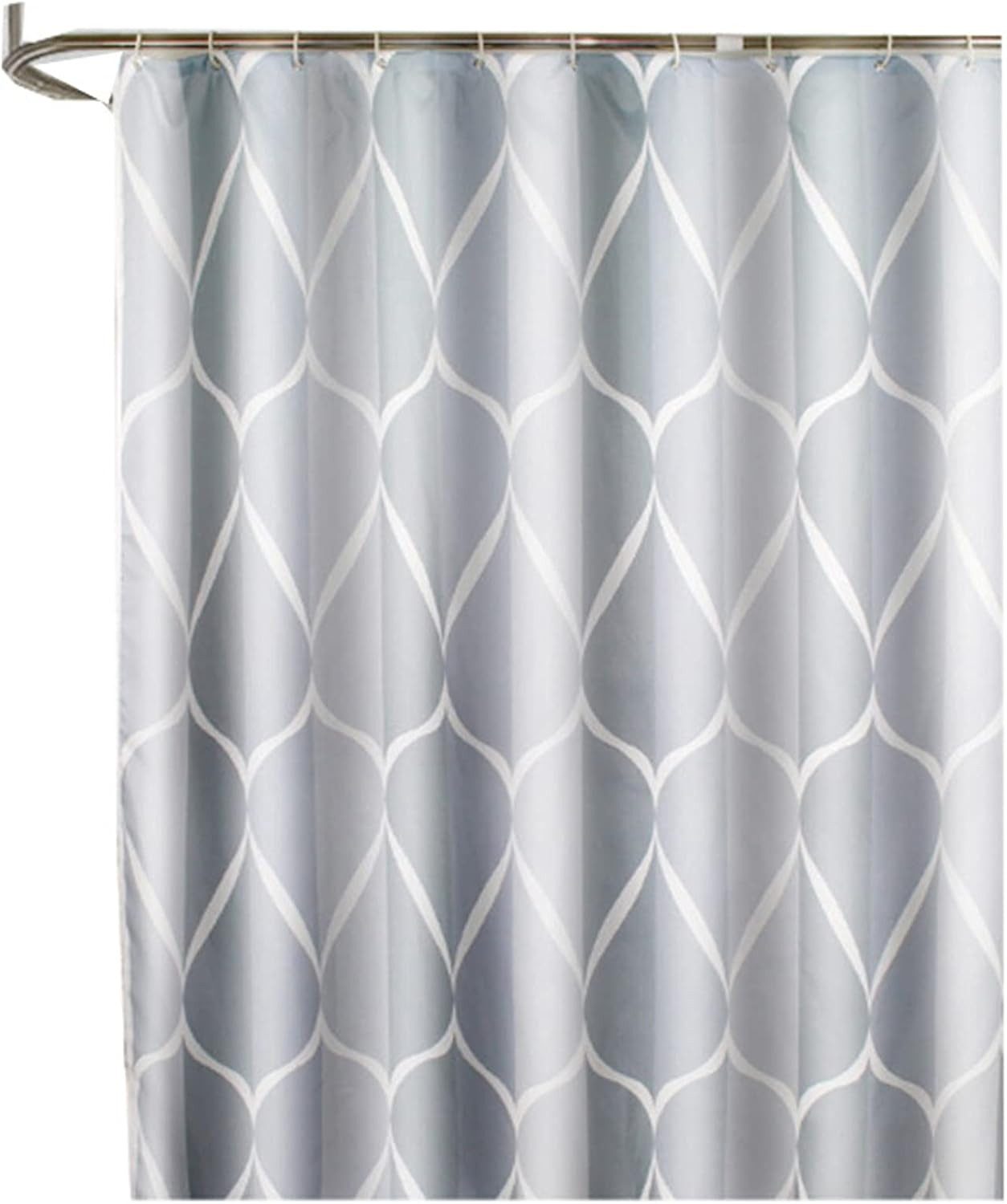 VEKROBOT Duschvorhang Grauer wasserdichter Duschvorhang schlicht, extra stark fürs Bad (Set, 1-tlg., Verdickter Polyester-Duschvorhang), Schlichter, extra starker wasserdichter Duschvorhang – 180 × 180 cm