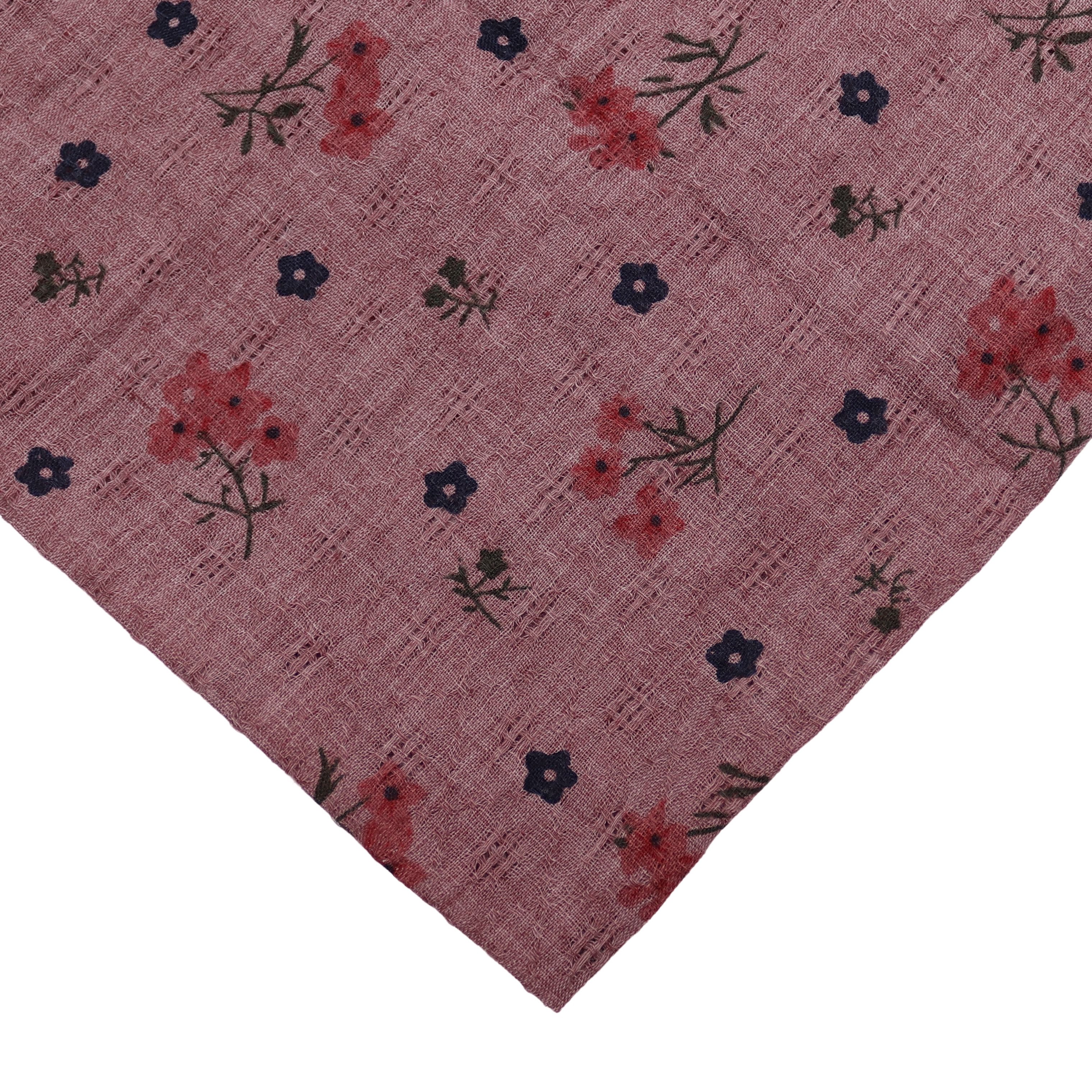 MIRROSI Loop Damen Schal mit Blumen-Muster Weich aus 100% Baumwolle Schlauchschal, (ca. 160x44cm Zweimal um den Hals wickelbar) – Bild 3 von 3