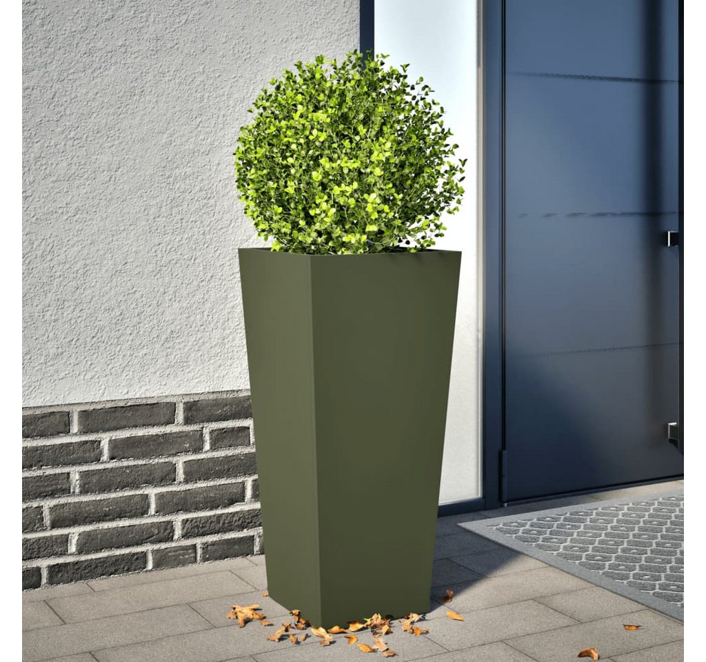 Thumbnail - vidaXL Pflanzkübel Pflanzkübel Blumenkübel Pflanzcontainer Pflanzgefäße Olivgrün 35x35x75