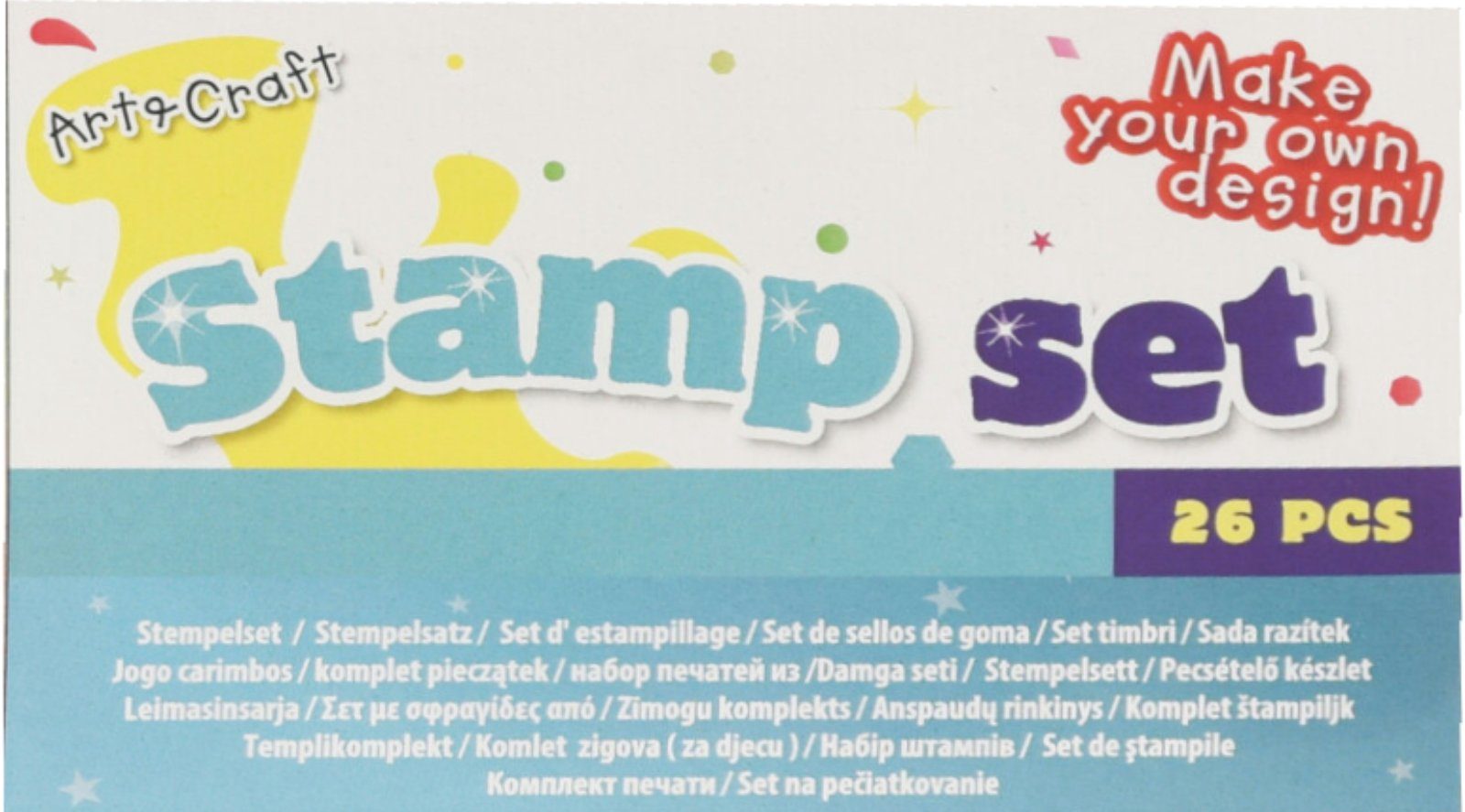 Koopman Stempel Bildmotive / Buschstaben 26 er Set, Stempelset, 26 Teile, Kinderstempel, Stamp Set