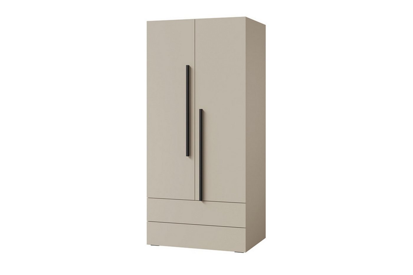 Deine Möbel 24 Kleiderschrank LIMA 02 90 cm, Kaschmir, mit 2 Schubladen, Soft-Close & Push-to-Open (LIMA - Kollektion, 1-St., ideal für Kinderzimmer & Jugendzimmer) Jugendzimmer-Schrank Kinderkleiderschrank