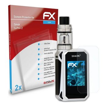 atFoliX Schutzfolie Displayschutz für Smok G-Priv 2, (2 Folien), Ultraklar und hartbeschichtet