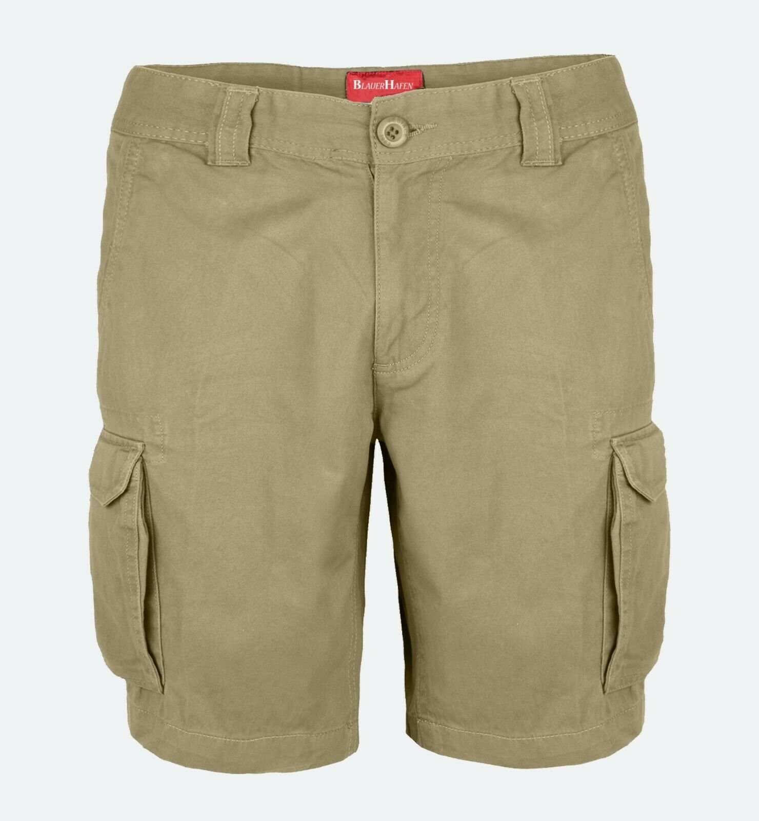 BlauerHafen Cargoshorts Herren Cargo Shorts 100% Baumwolle Hose Normale Passform Bermuda