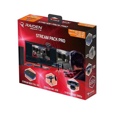 KONIX Streamer Pack bestehend aus Streaming Box, Mikrofon und HD-Kamera, Full HD Video Capture Box, Mikrofon, HD-Kamera