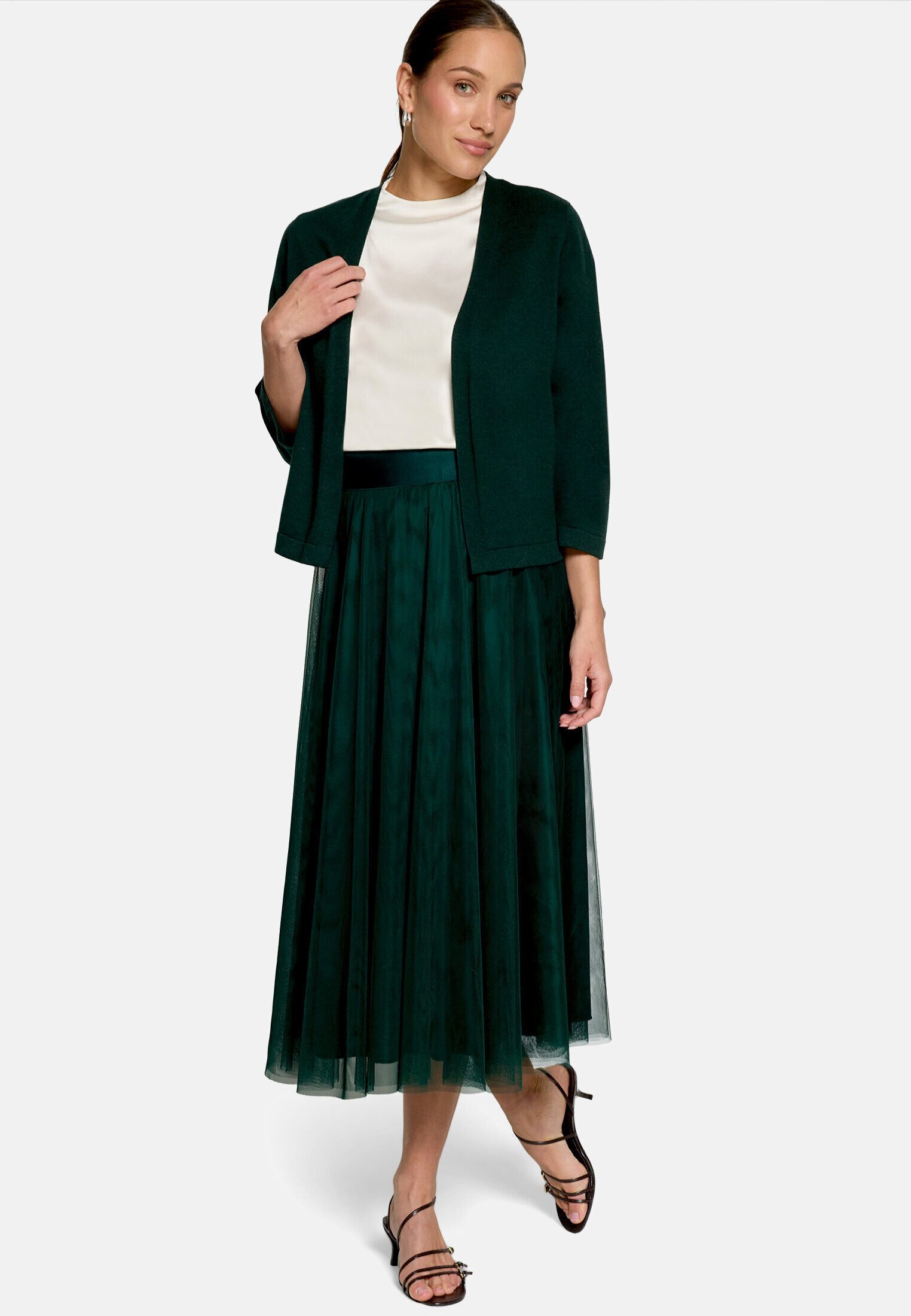 Zero Midirock Damen mit elastischem Bund Material.