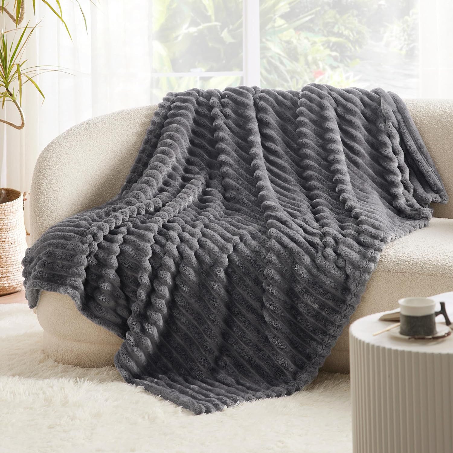 Wohndecke 150×200cm Sofadecke Kuscheldecke Thermodecke, Fleece-Decke, HAUSS SPOLE, 150x200 cm Couchdecke Flauschig Wohndecke Blanket Warm Dicke Weich