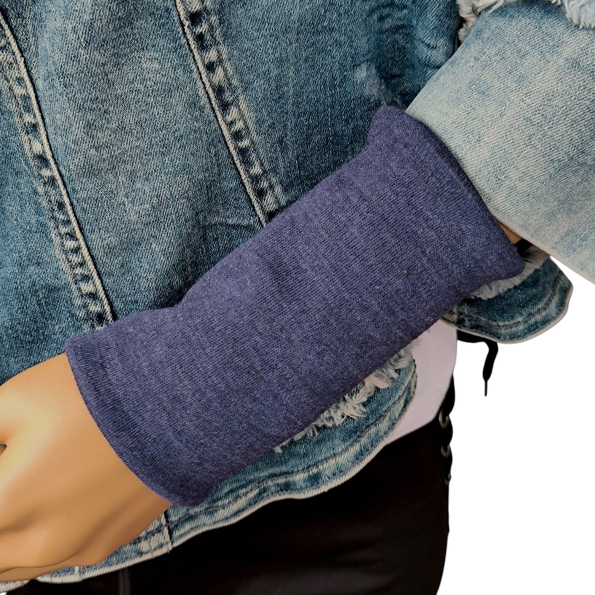 Britta Meier Armstulpen Zum Wenden: Merino-Wolle Pulswärmer Marke Britta Meier Passend für Handgelenkumfang: 18–26 cm