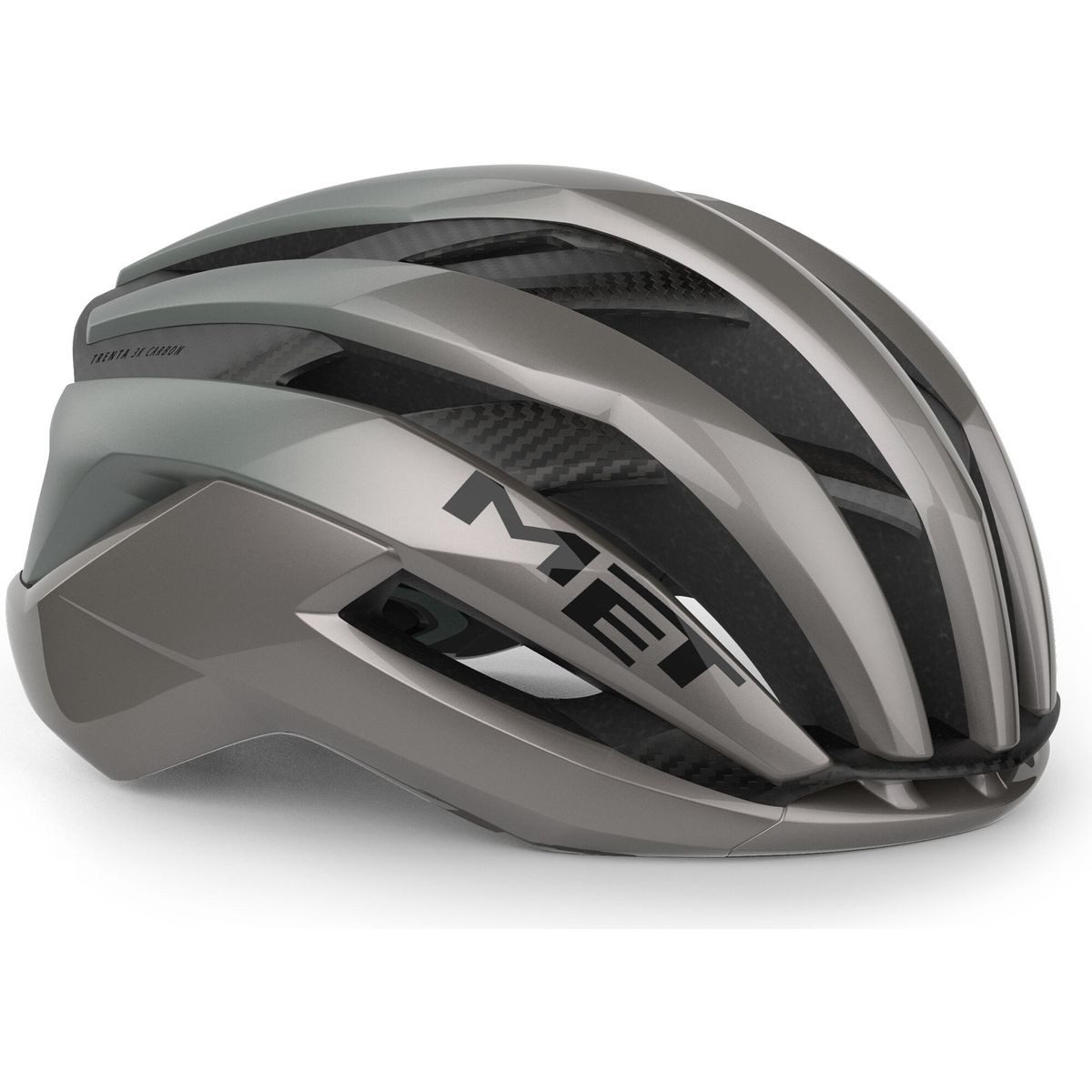MET Fahrradhelm Trenta 3K Carbon, Hochleistungs-Rennradhelm mit 3K Carbon Airframe für maximale
