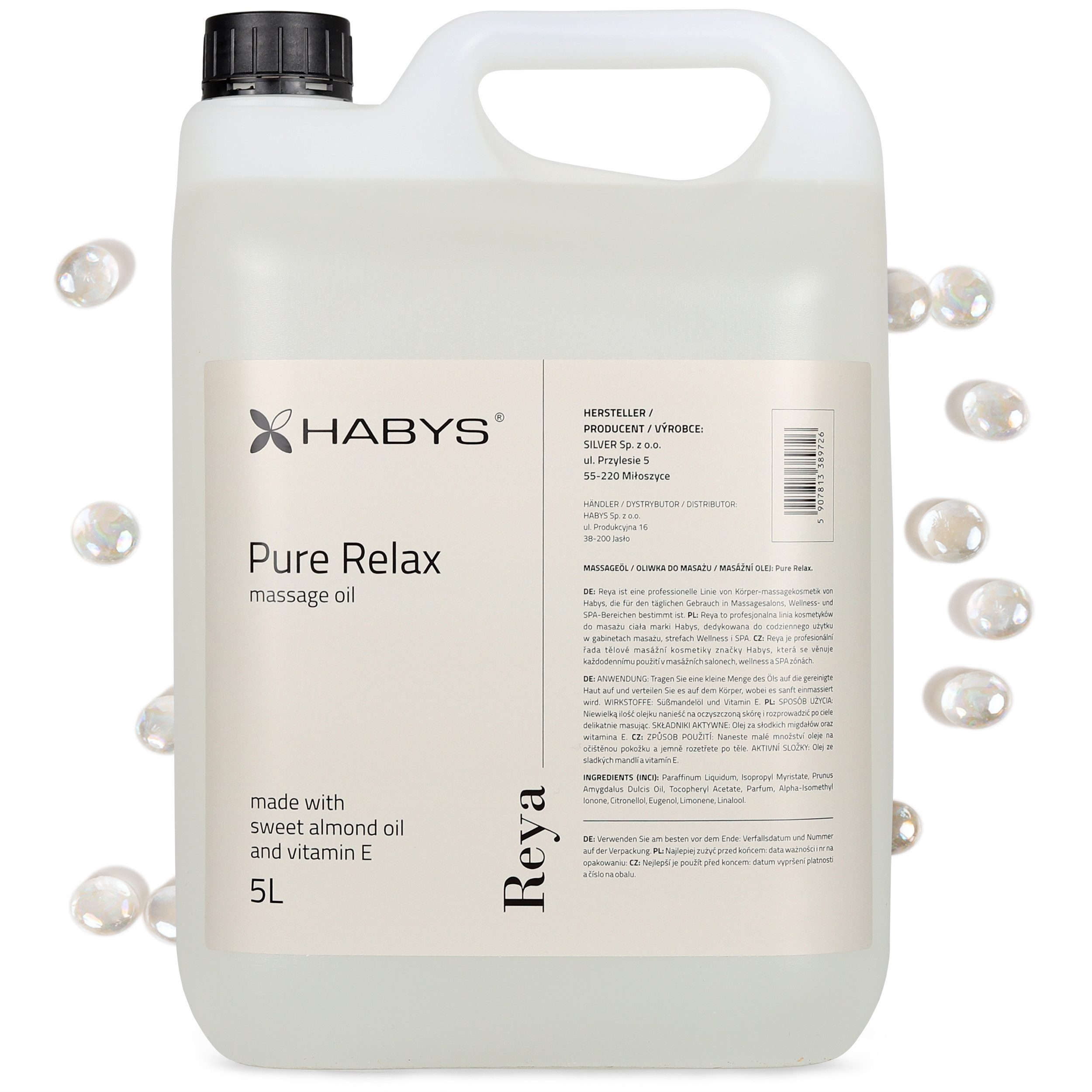 Habys Massageöl REYA Pure Relax Öl Sanfter Beruhigender Duft 5L