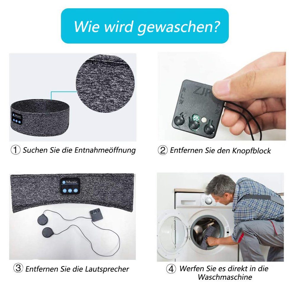 GelldG Schlafkopfhörer Stirnband Bluetooth, Schlaf Bluetooth-Kopfhörer