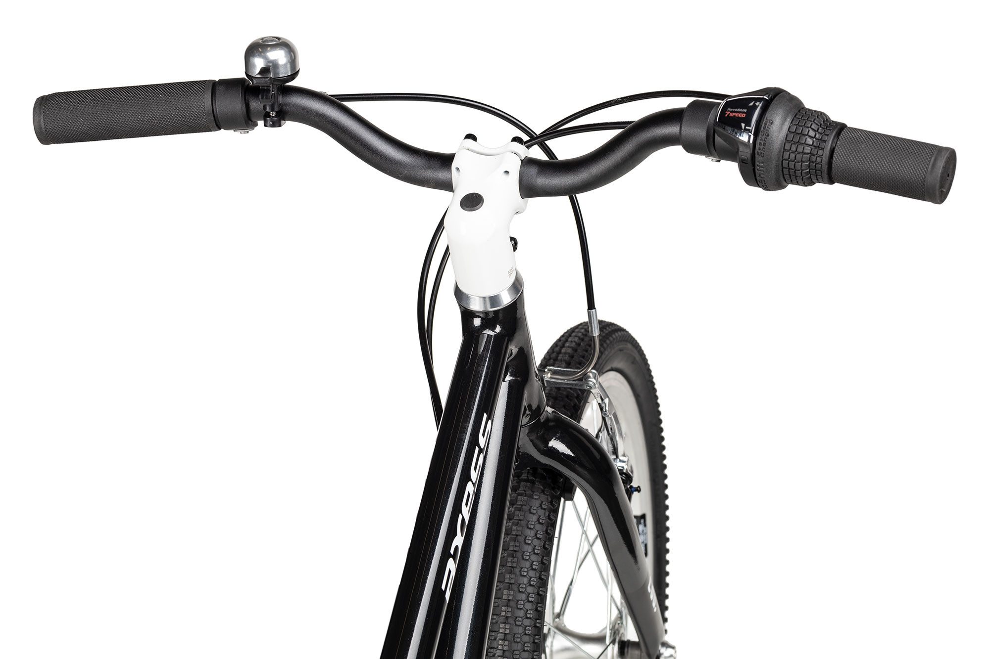 Axess Kinderfahrrad Axess LUU. 20, 7 Gang Shimano Tourney RD-FT35, Super Short Cage Schaltwerk, Kettenschaltung, besonders leichtes Kinderfahrrad schwarz/grau