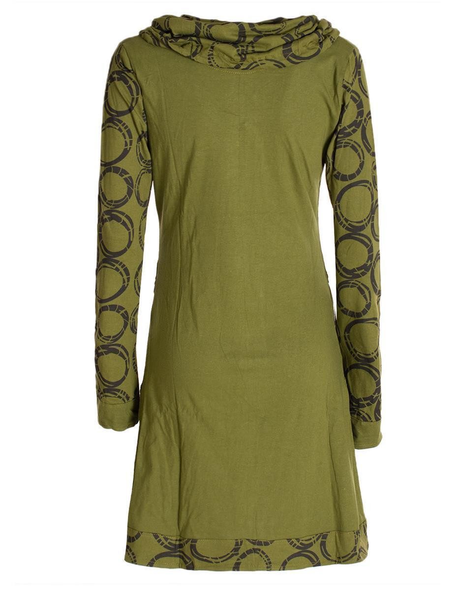 Vishes Jerseykleid Langarm Kleid Schal-Kleid Winterkleider günstig online kaufen