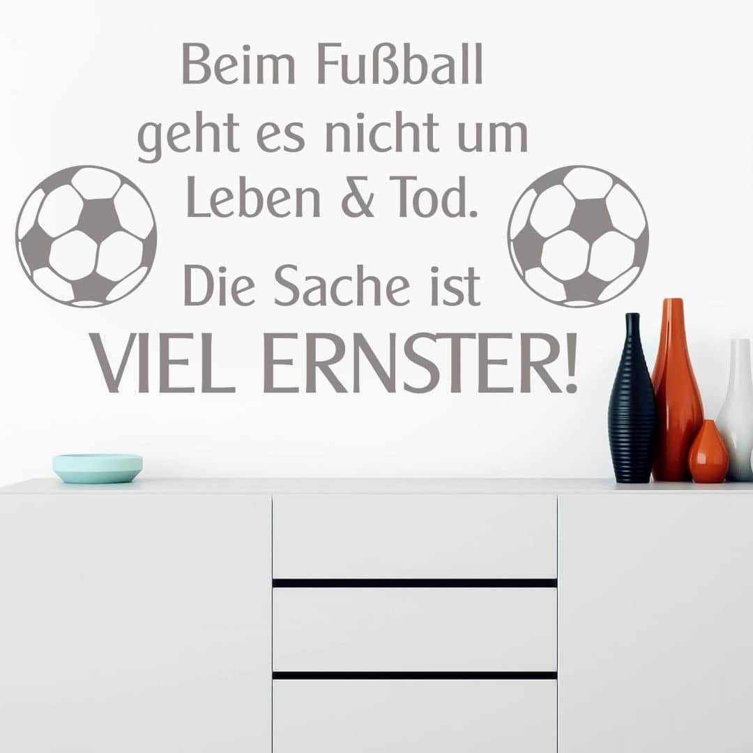 K&L Wall Art Wandtattoo lustiger Fußball Spruch Schriftzug Klebebilder Kinderzimmer Sport, Wandbild selbstklebend, entfernbar