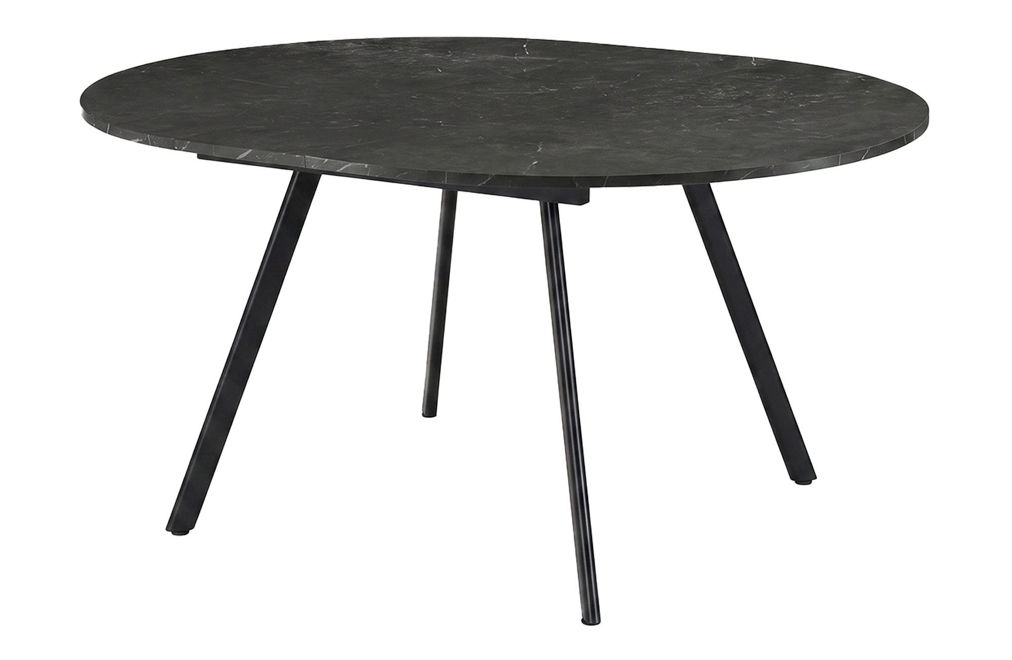 B&D home Esstisch TILL, ausziehbar 120-160 cm mit Butterfly-Einlage, Gestell in Schwarz/Weiß