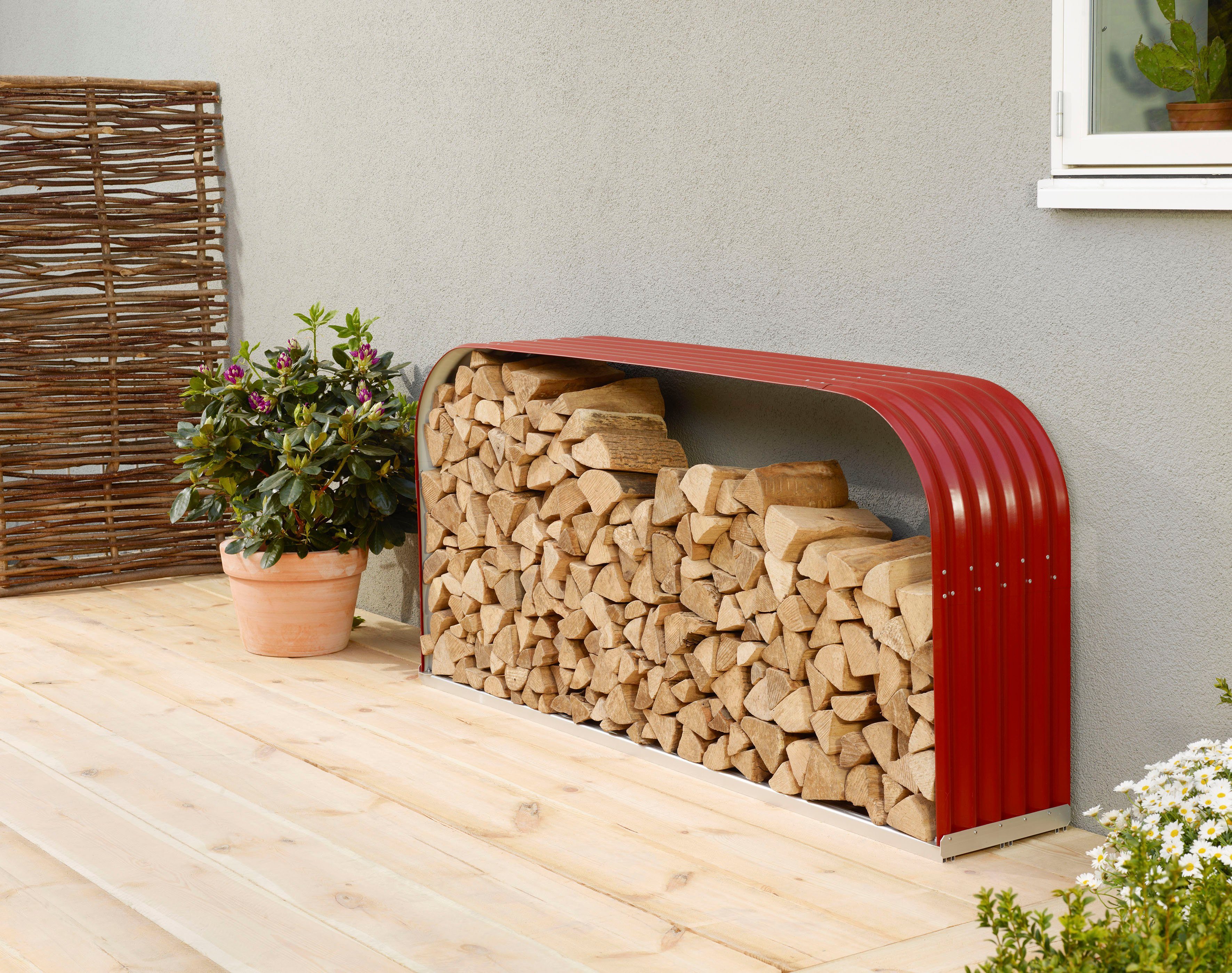 Vitavia Kaminholzregal Lignum 401, flach, BxTxH:209,6x40,1x99,8 cm, BxTxH: 210x40x100 cm