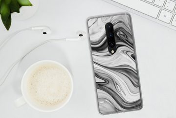 MuchoWow Handyhülle Marmor - Muster - Grau - Marmoroptik - Schwarz, Phone Case, Handyhülle OnePlus 7 Pro, Silikon, Schutzhülle
