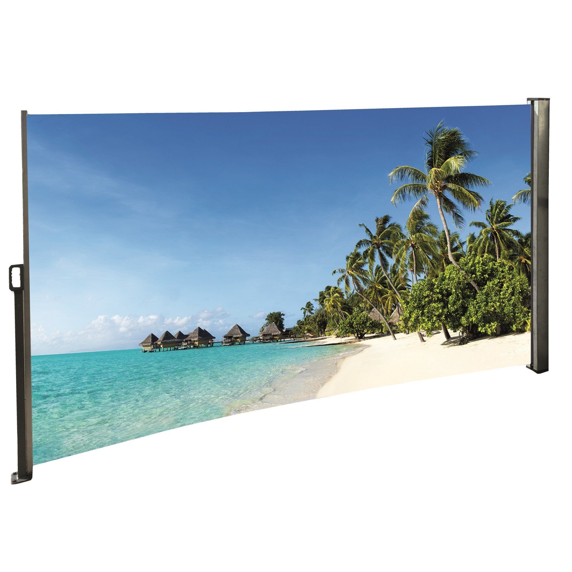 Raburg Seitenmarkise mit einseitigem Fotodruck, verschiedene Designs & 2 Ausführungen (160 cm x 300 cm) Seitenrollo mit automatischer Rückrollfunktion, 160 x 300 cm