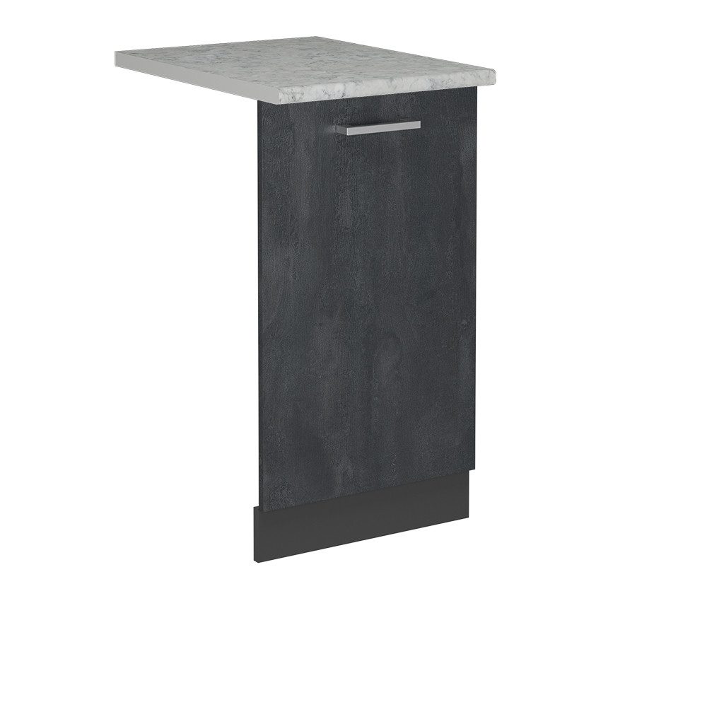 Vicco Frontblende R-Line, Schwarz Beton/Anthrazit, 45 cm, AP Marmor (1 St)