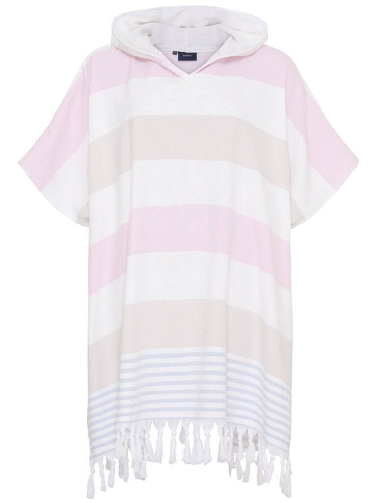 Sea Ranch Kapuzenshirt 21-8-103 Damen Beach-Poncho mit Kapuze - Badeponcho Surf-Handtuch Umziehhilfe