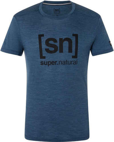 SUPER.NATURAL T-Shirt »M LOGO TEE Dark Denim Melange/Jet Black«