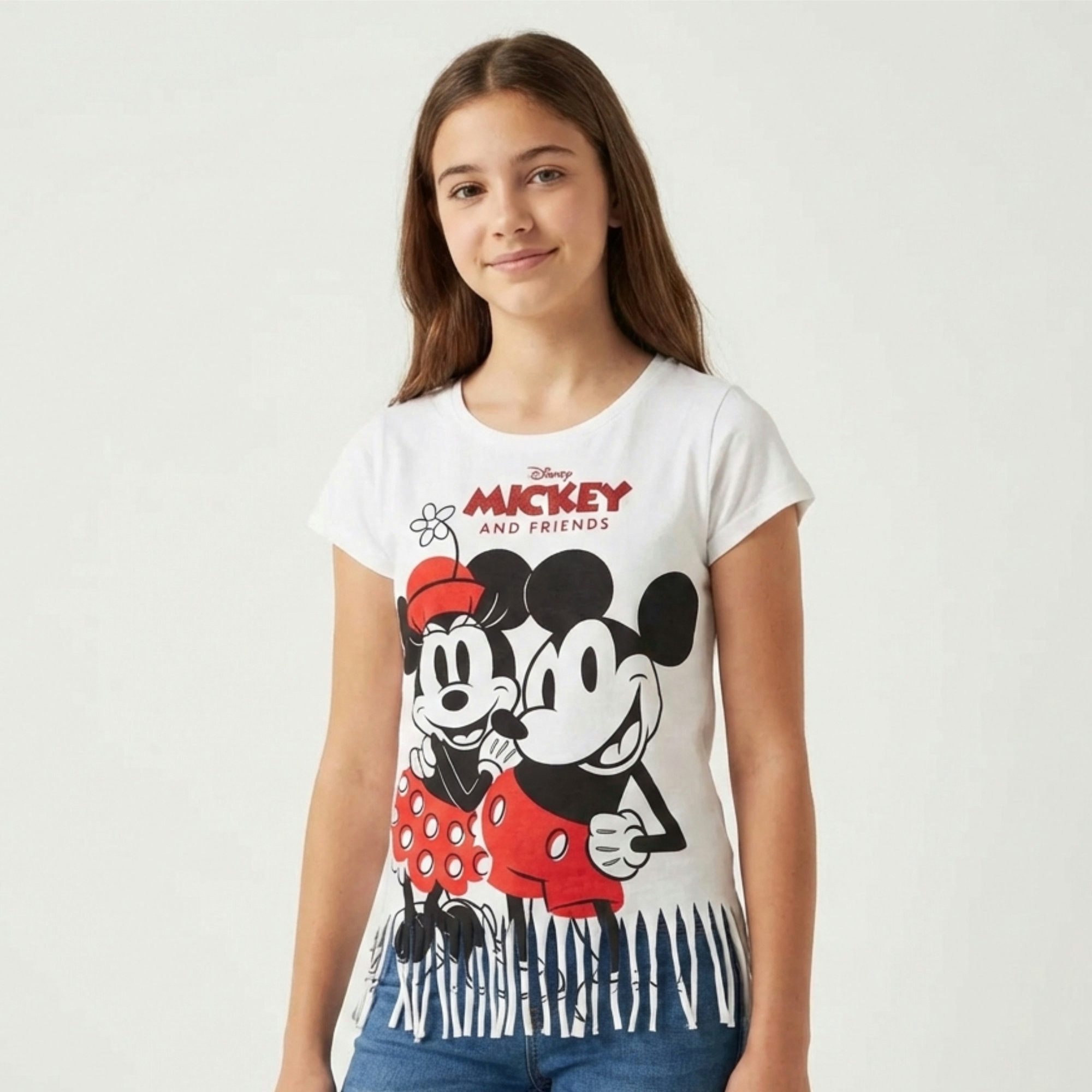 Disney Print-Shirt Minnie und Mickey Maus Jugend Mädchen T-Shirt Gr. 134 bis 164