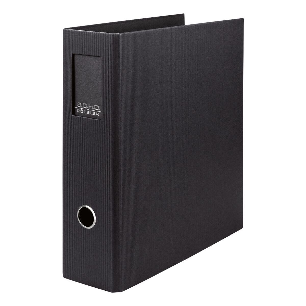 Rössler Aktenordner S.O.H.O., breit, handgefertigt, mit Rückenschild