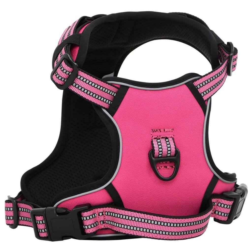 Thumbnail - vidaXL Geschirr, Hundegeschirr mit Leine & Halsband Verstellbar Rosa XL