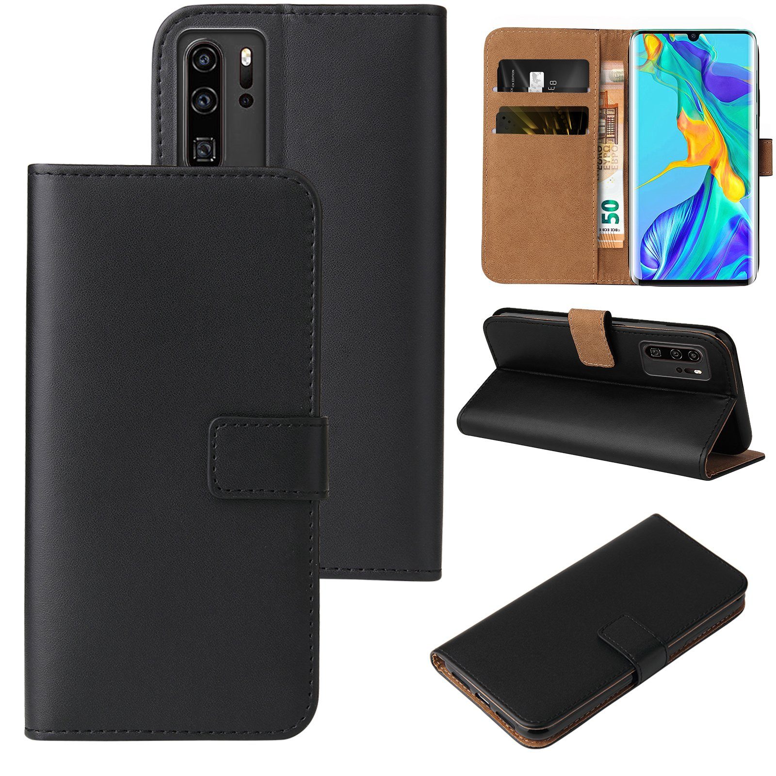 Tec-Expert Handyhülle Klapp Hülle für Huawei P30 Pro 6.47 Zoll, 6.47, Flip Case für Huawei P30 Pro