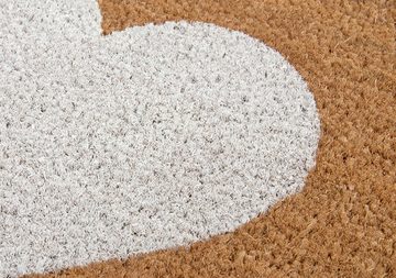 Fußmatte Mix Mats Kokos Heart, HANSE Home, rechteckig, Höhe: 15 mm, Kokos, Schmutzfangmatte, Outdoor, Rutschfest, Innen, Kokosmatte, Flur