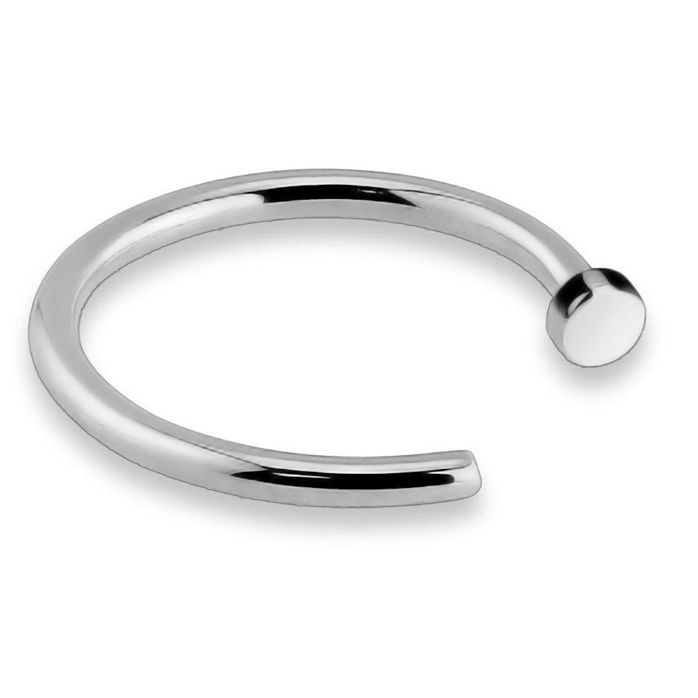 316L Nasenstecker 0,8mm Piercing Ring Nasenpiercing Silber Hoop Ohrpiercing, Helix Chirurgenstahl Nasenring viva-adorno