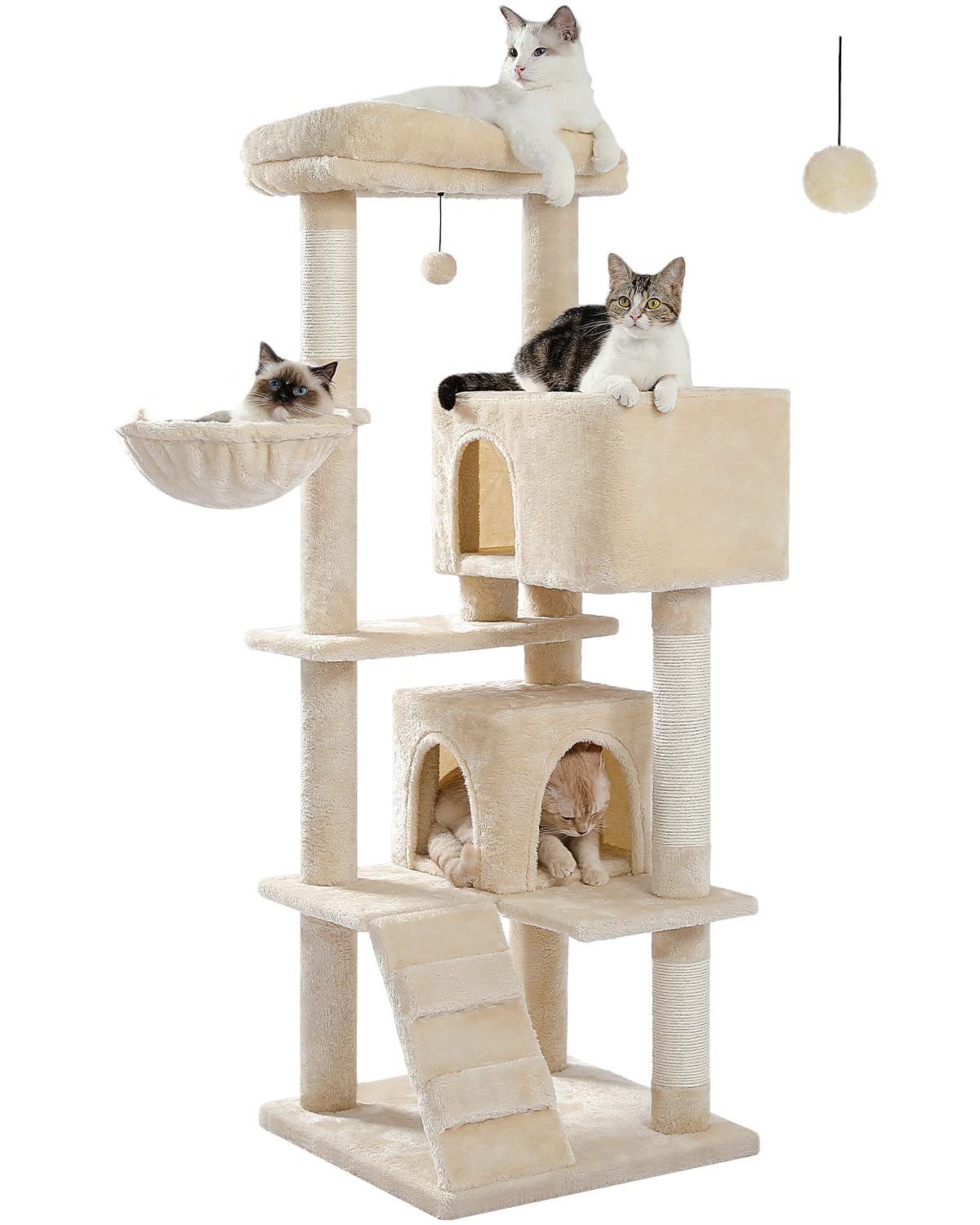 Purpurra Kratzbaum mit großer Höhlen und Hängematte, 143 cm/180 cm günstig online kaufen