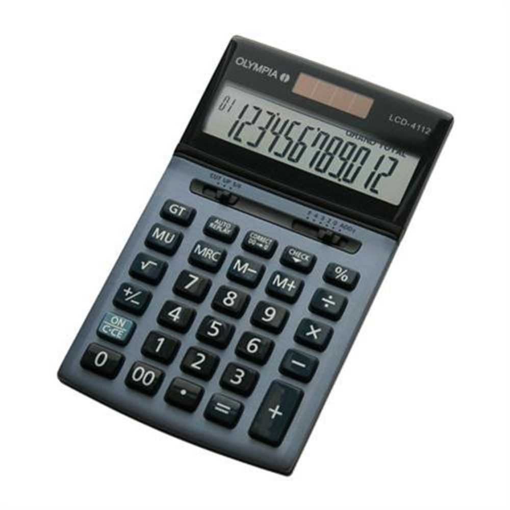 Olympia Taschenrechner LCD - 4112, 120-Schritt-Prüfung, Auto-Wiedergabe, verstellbares LCD, Solar