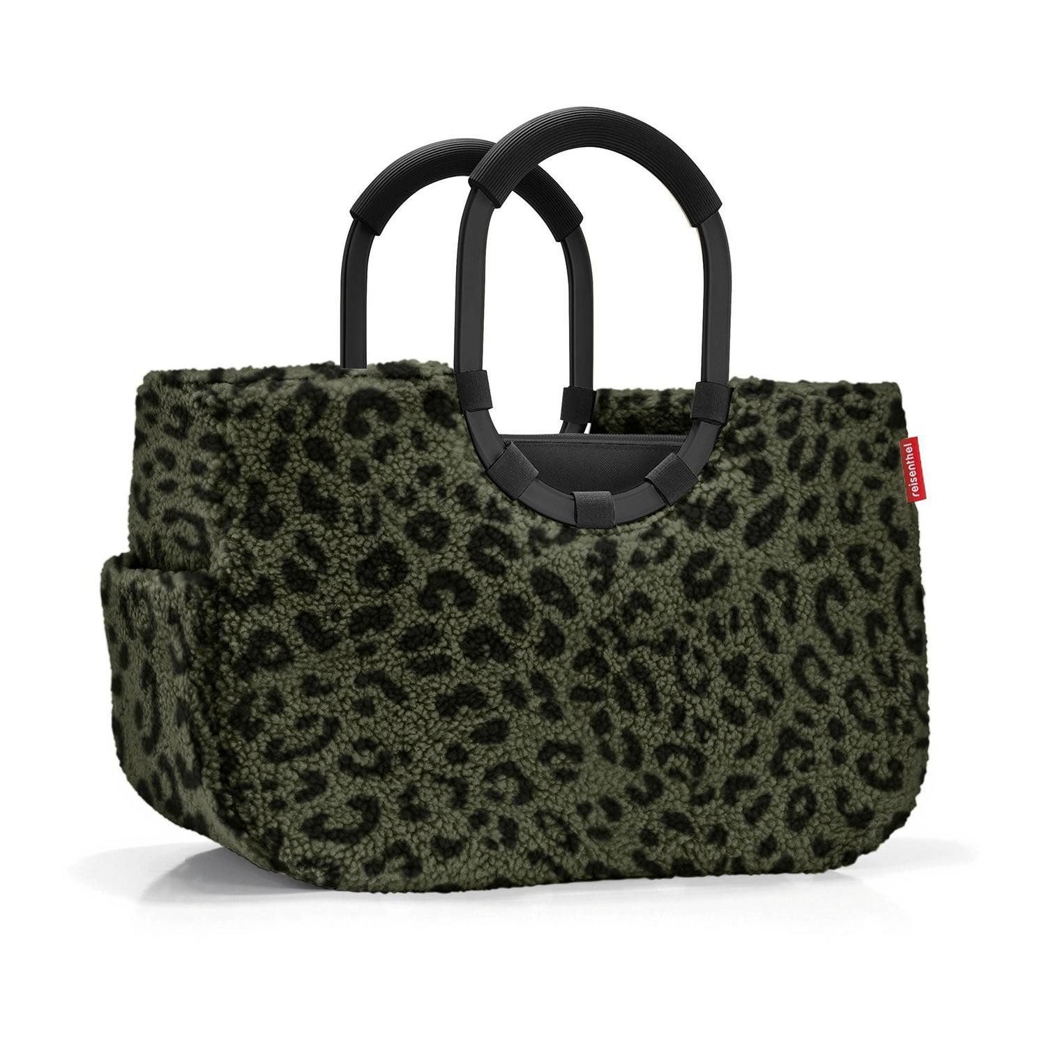 REISENTHEL® Tragetasche LOOPSHOPPER M, Olivgrün, 12 Liter, Teddystoff, (1-tlg), Wasserabweisend, mit herausnehmbarer Kosmetiktasche
