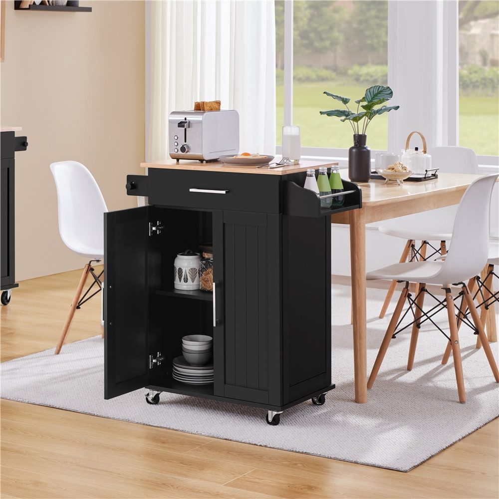 Yaheetech Küchenwagen, Servierwagen mit Schublade & 3 Schrank günstig online kaufen