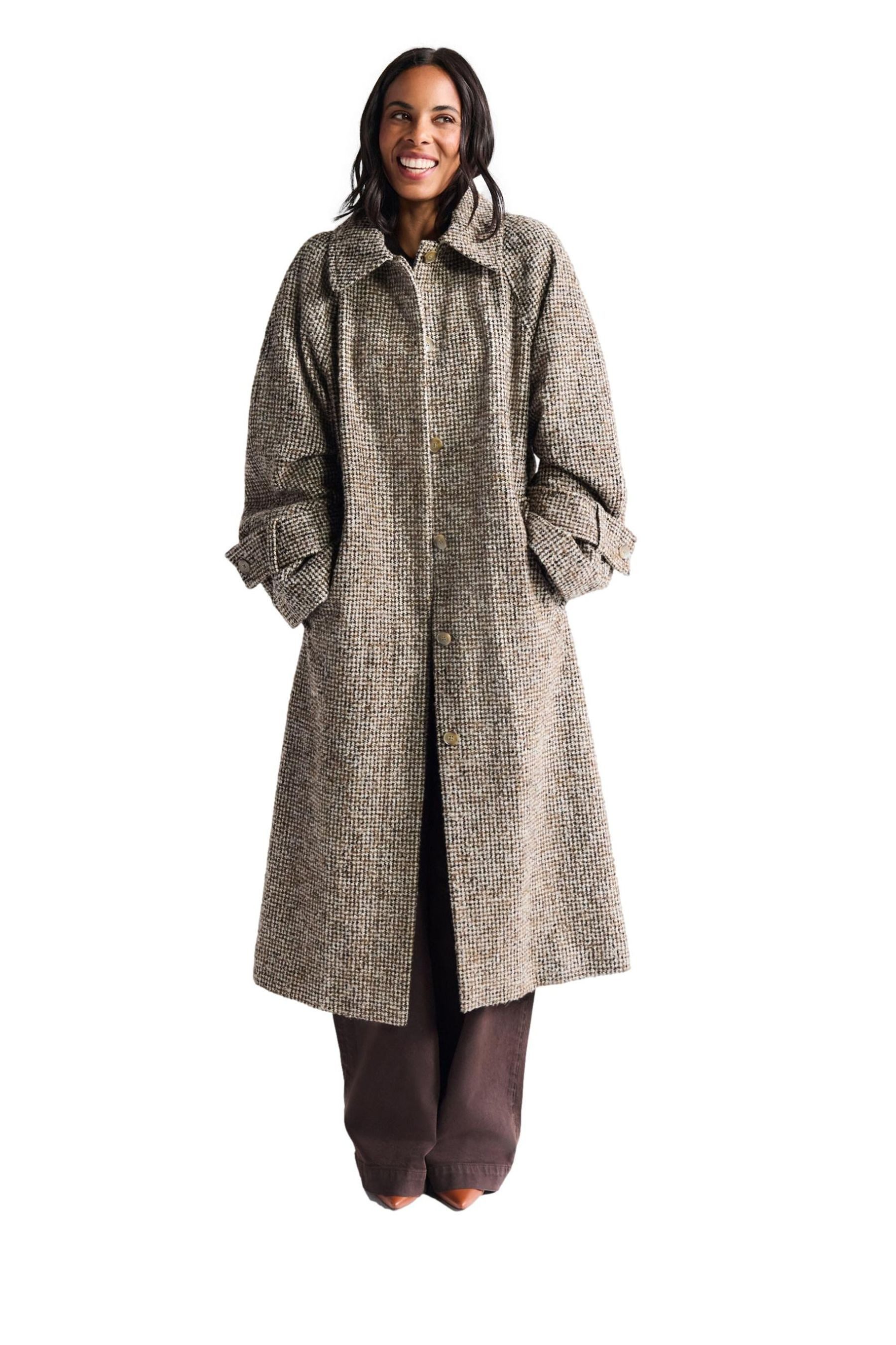 Next Langmantel Einreihiger, langer Mantel mit Kragen (1-tlg) günstig online kaufen