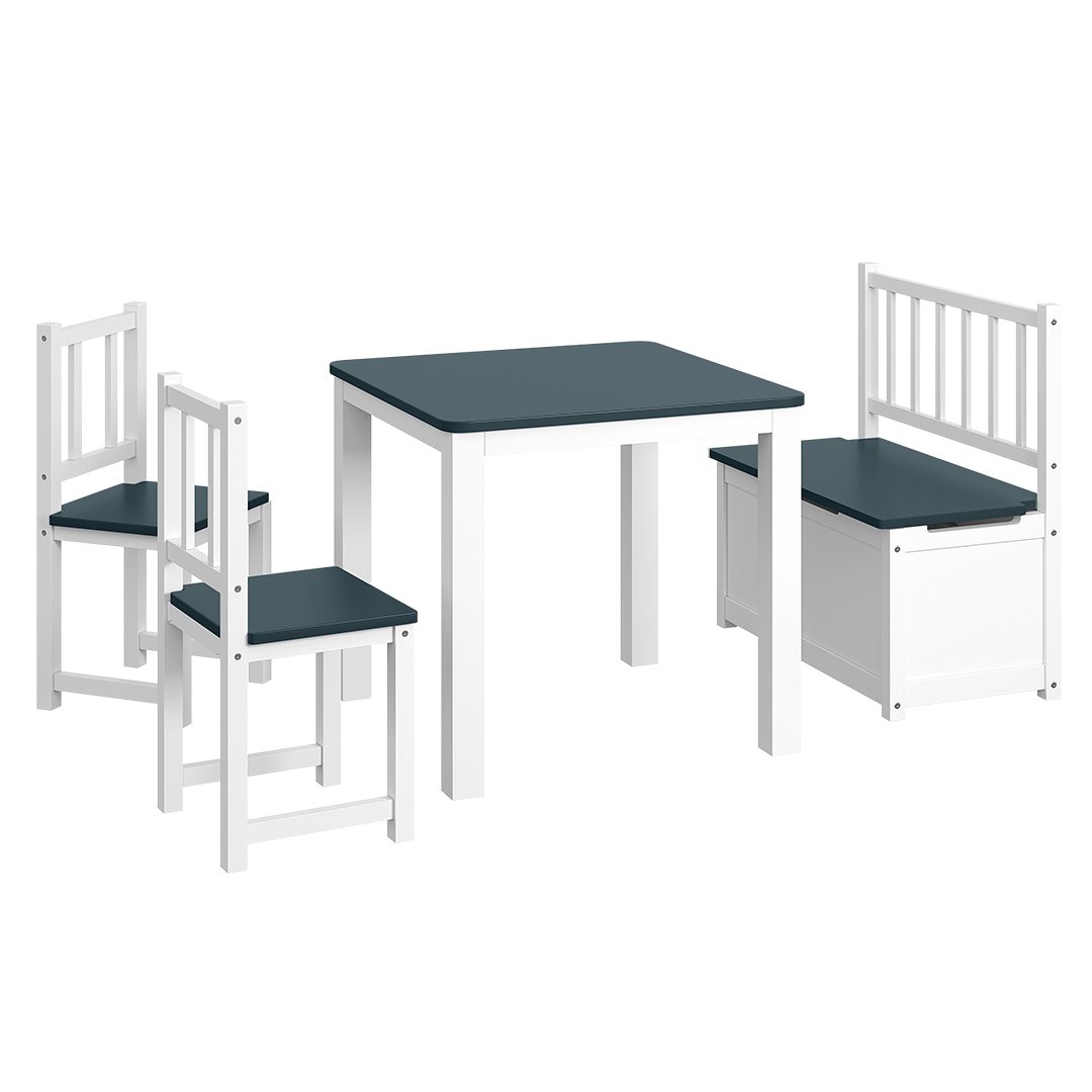 Bellabino Kindersitzgruppe Sora, (2 Stühle, 1 Sitzbank und 1 Tisch), Holzsi günstig online kaufen