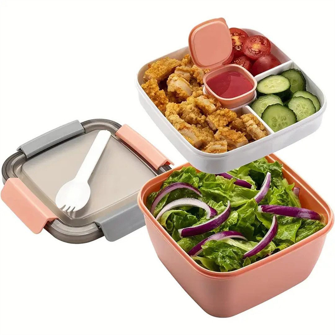 RefinedFlare Lunchbox Tragbare Lunchbox, 1500 ml, groß, mit Gewürzbecher, (1-tlg)