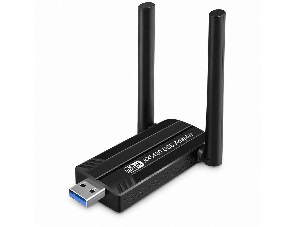 ibettertec WLAN-Stick AX5400 WLAN Adapter PC WiFi 6 Dualband,WLAN Stick für PC, 5GHz/2,4GHz mit Dual-5dBi-Antennen, WPS & Plug Play für Windows 10/11