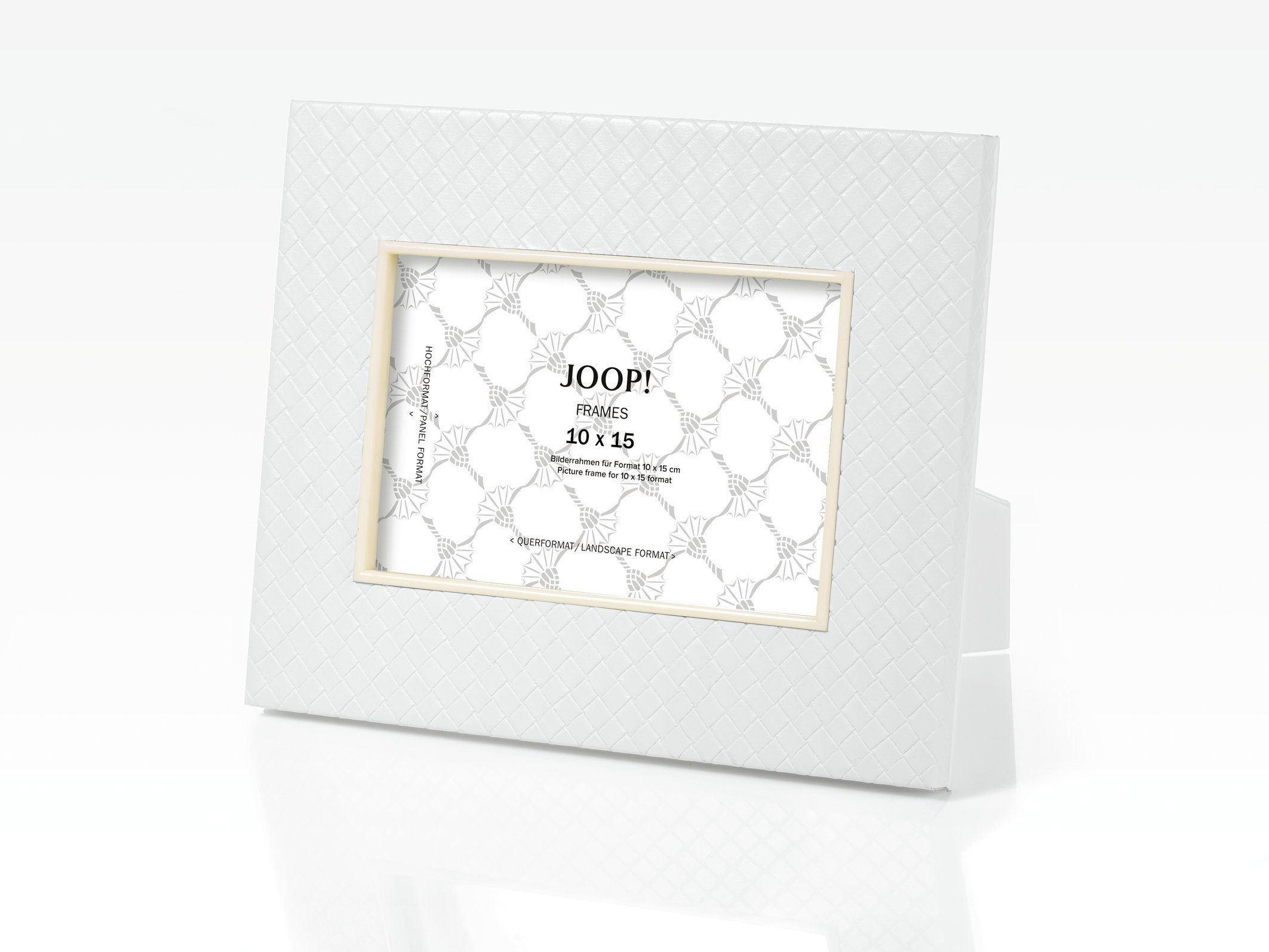 JOOP! Bilderrahmen JOOP! Homeline Bilderrahmen für Fotos 10x15 cm, für 1 Bilder, Hochwertiges, pflegeleichtes Leder-Imitat, Polyurethan (Kunstleder)