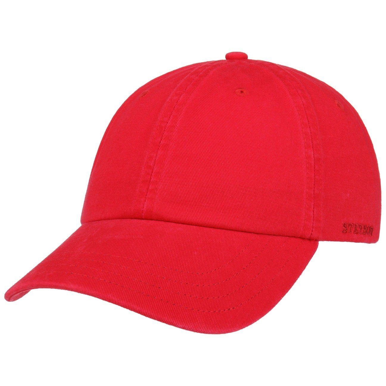 Stetson Baseball Cap (1-St) Basecap Metallschnalle rot
