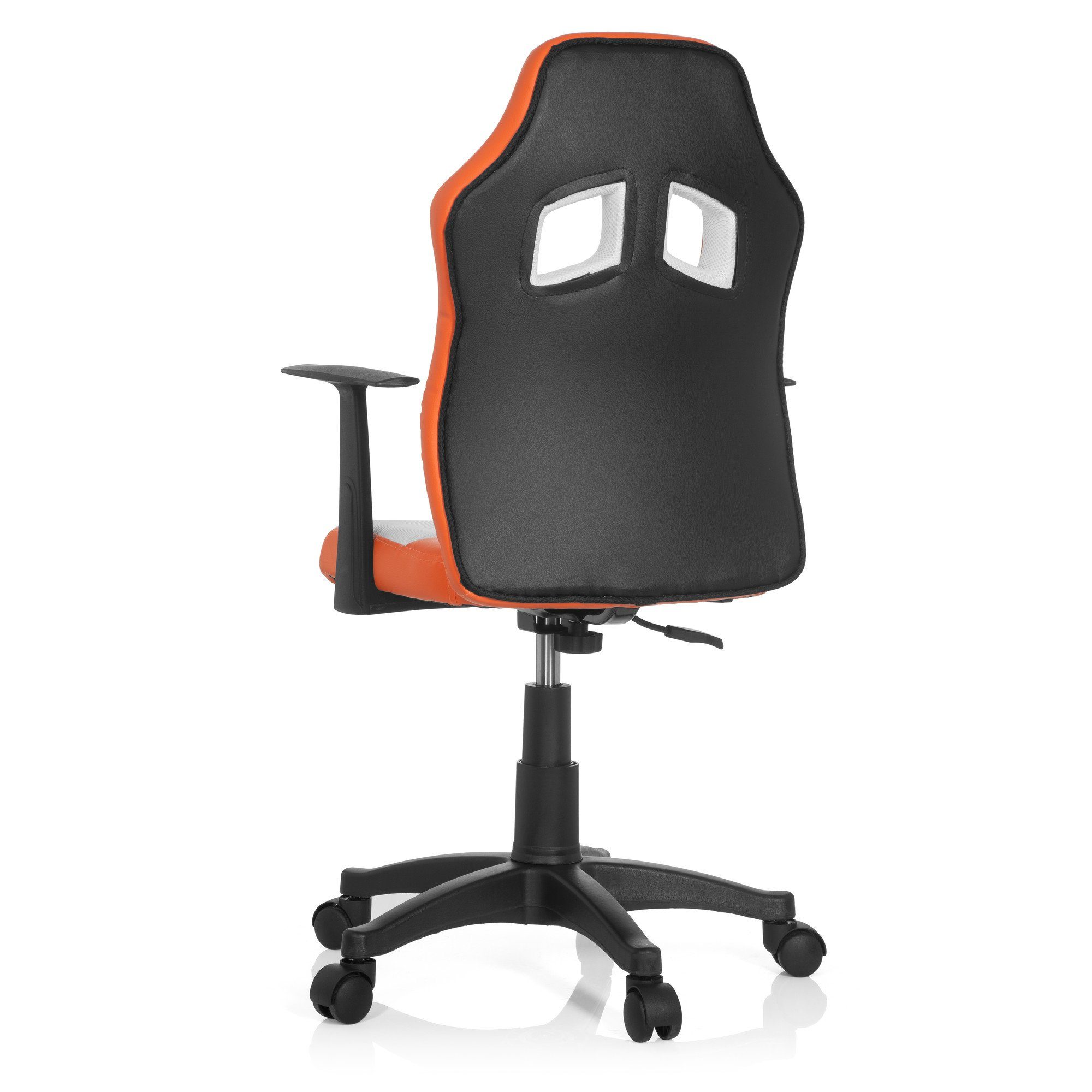 Orange AL Drehstuhl Weiß OFFICE / TEEN GAME ergonomisch Kunstleder, Kinderdrehstuhl hjh