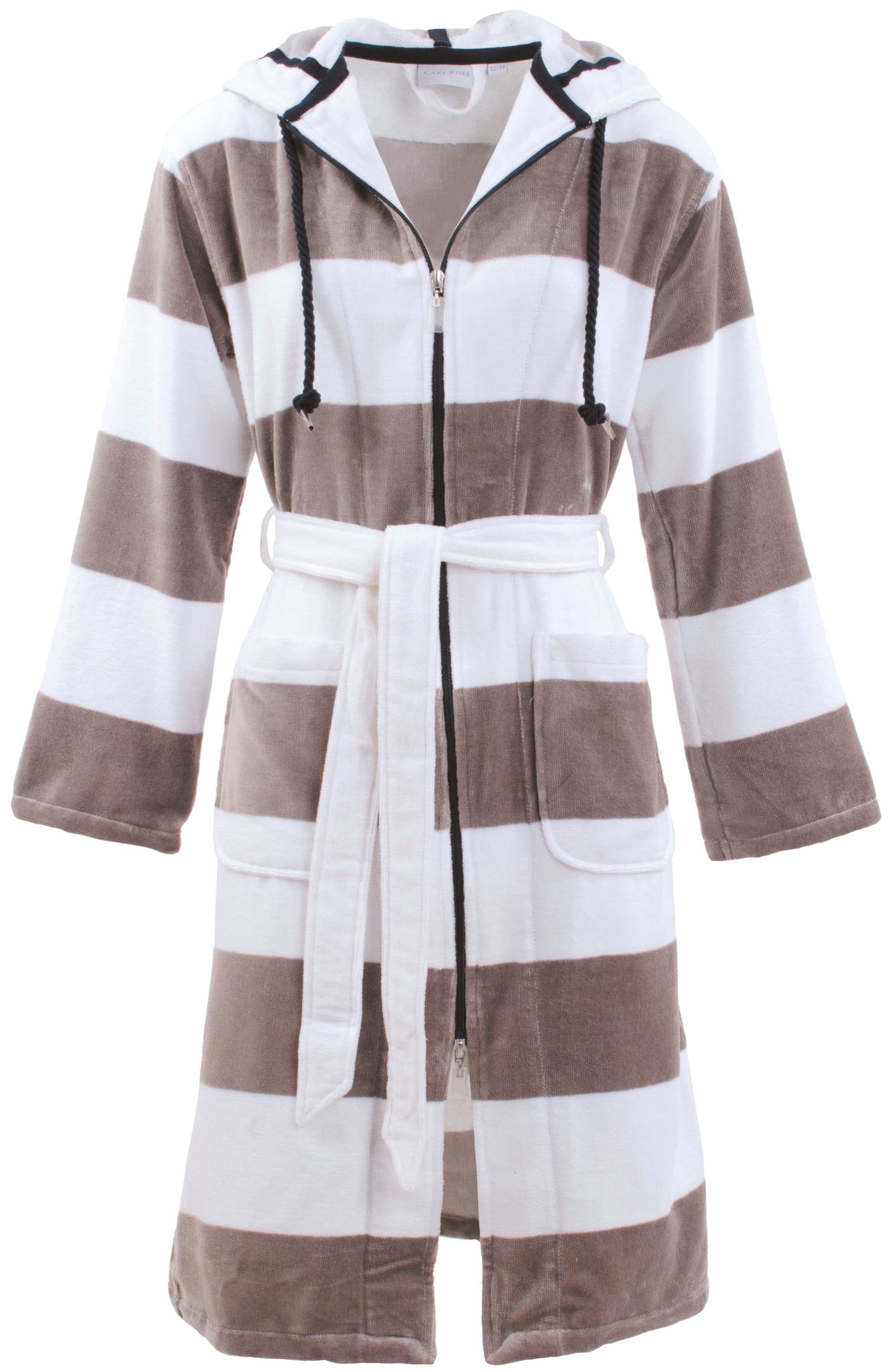 Carl Ross Damenbademantel 106410, Midilänge, Velours, günstig online kaufen