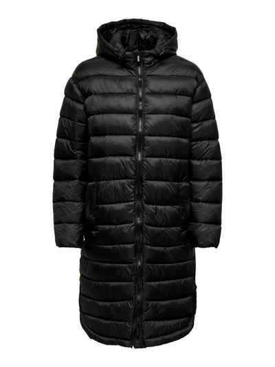 ONLY Kurzmantel Longline Steppjacke Wattierter Übergangsmantel ONLMELODY 4328 in Schwarz