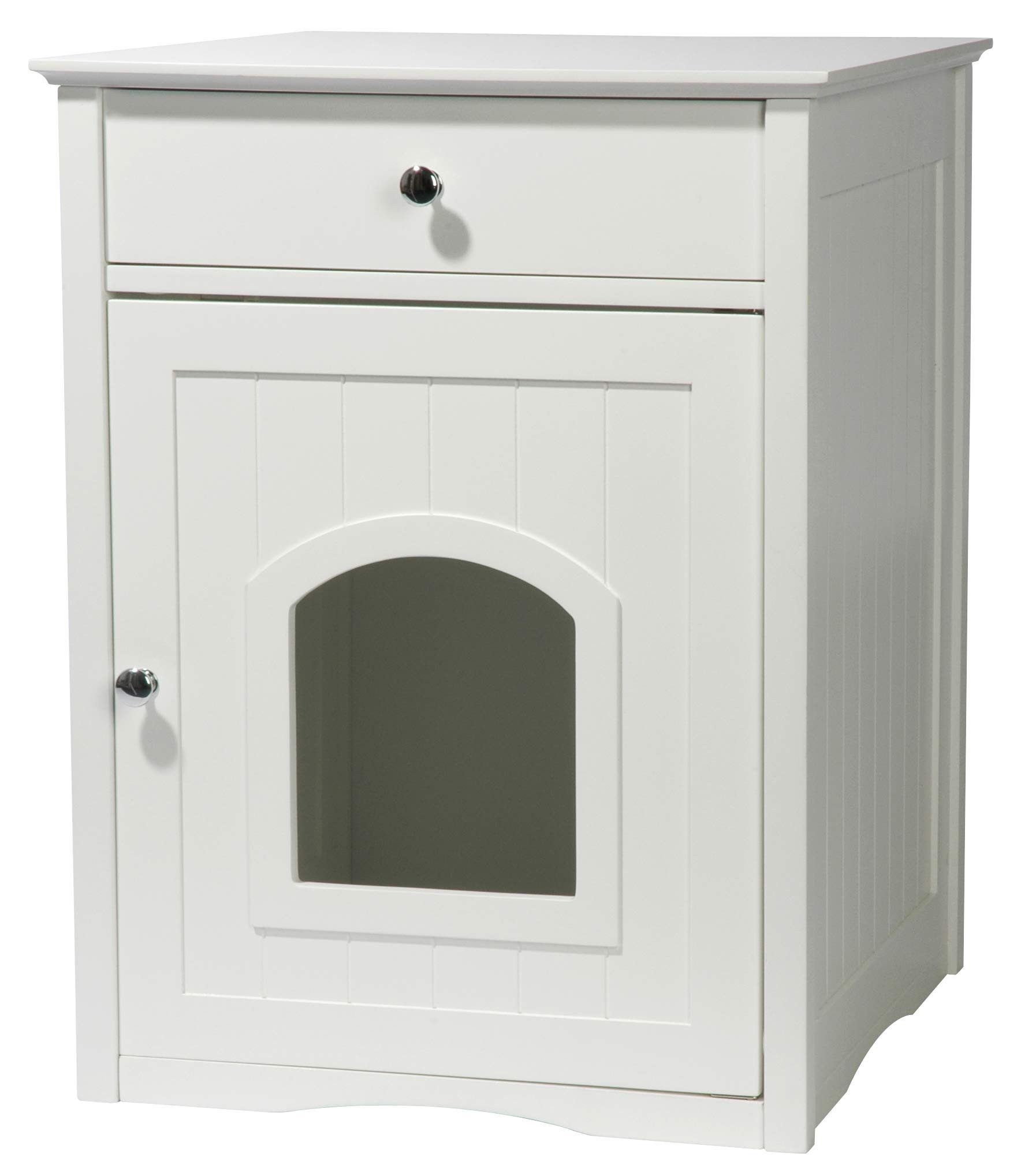 dobar Tierhaus Design Katzenschrank "Mohrle" weiß
