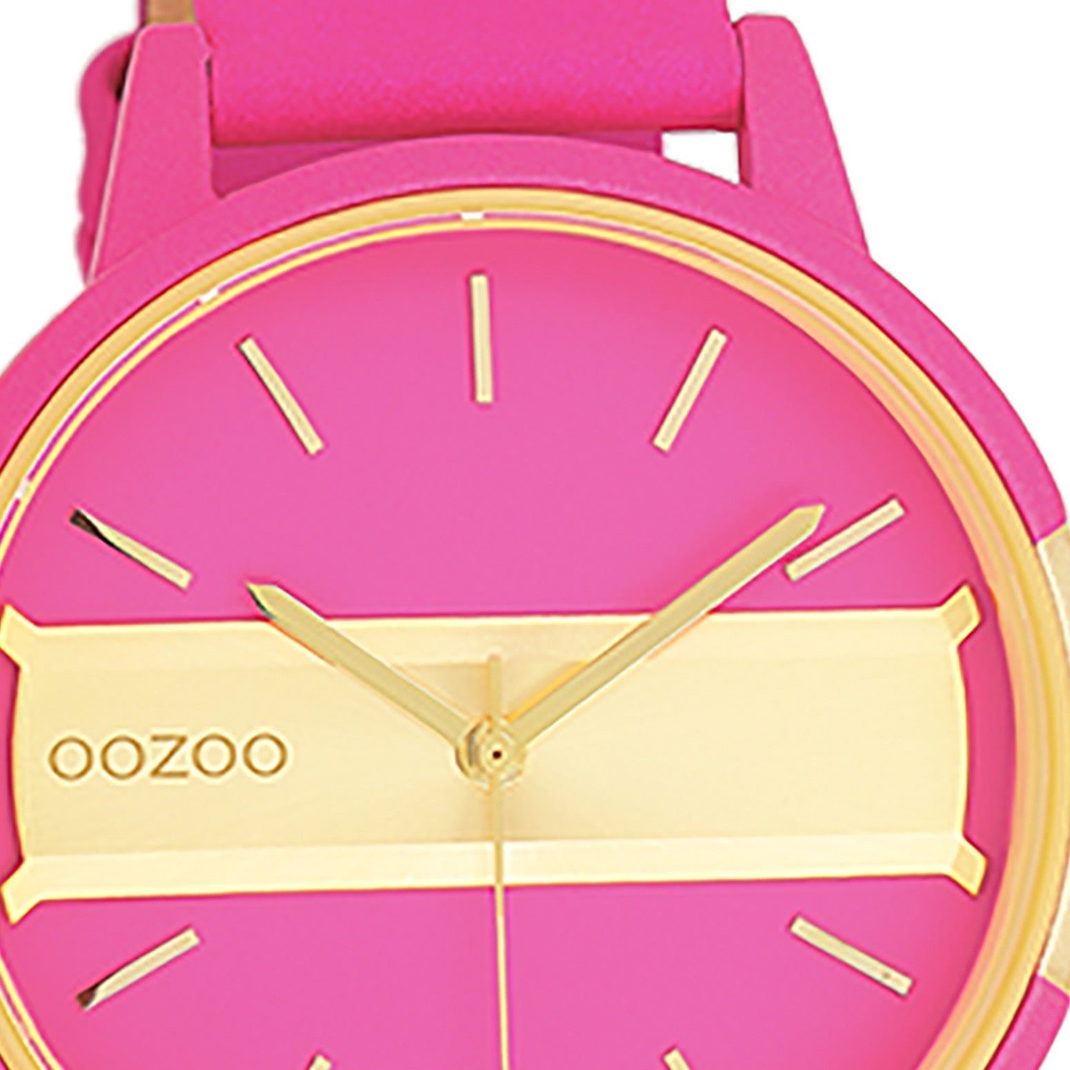 OOZOO Quarzuhr Oozoo Damen Armbanduhr Timepieces Analog, (Analoguhr), Damenuhr rund, groß (ca. 42mm) Lederarmband, Fashion-Style